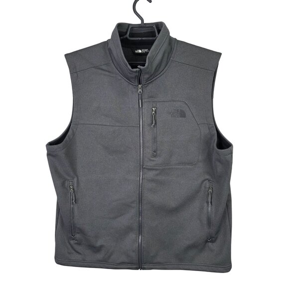 Mens The North Face Gray WindWall Sleeveless Vest Jacket Full Zip Polyester XL - Picture 1 of 11